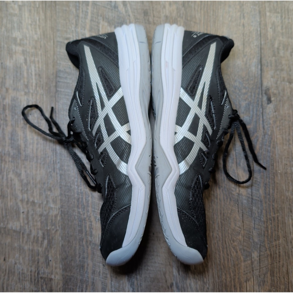Asics Upcourt 5 1072A088 Womens Size 9.5 Tennis Shoes Black Pure Silver Sneaker - Picture 10 of 13